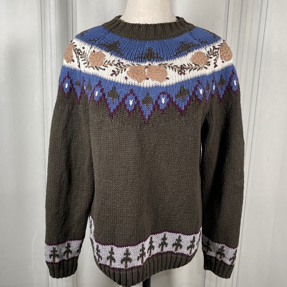 Vintage Northern Reflections Pine Tree‎ Cabin Knit Sweater
